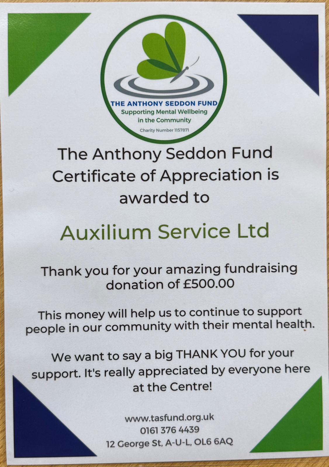 Meeting with The Anthony Seddon Fund team